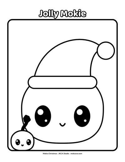 Jolly Mokie: a coloring page from the Little Mokie book.
